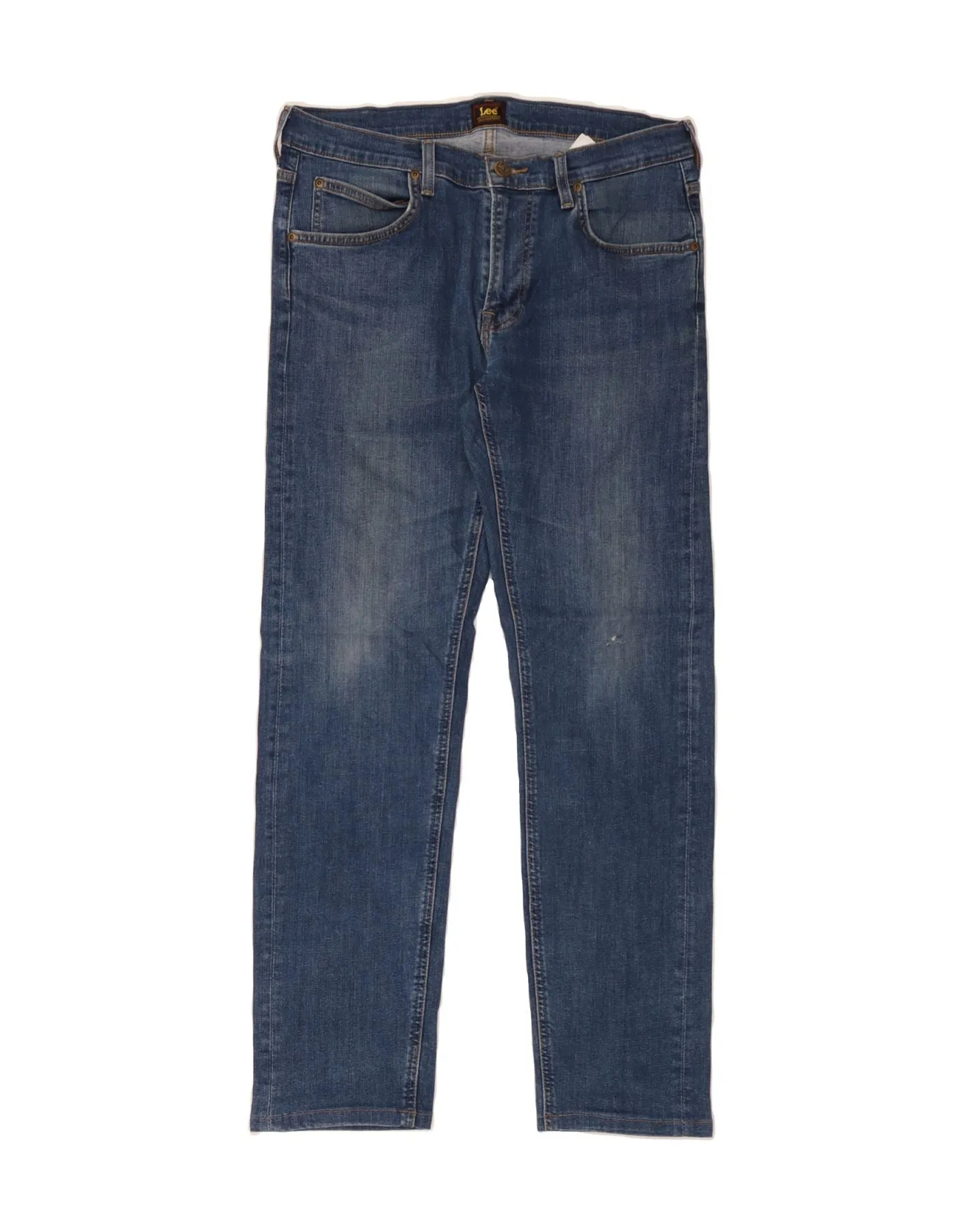 LEE Mens Daren Zip Fly Slim Jeans W31 L32 Navy Blue Cotton