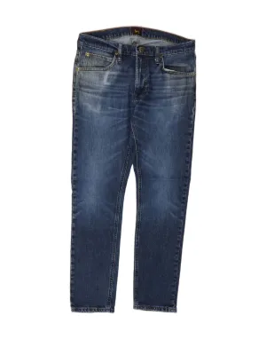 LEE Mens Luke Slim Tapered Jeans W33 L32 Blue Cotton