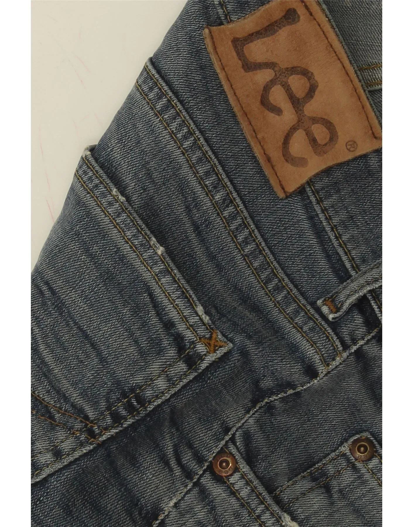 LEE Mens REED Straight Jeans W34 L31 Blue Cotton