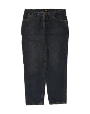 LEE Mens Riders Straight Jeans W40 L34 Navy Blue Cotton