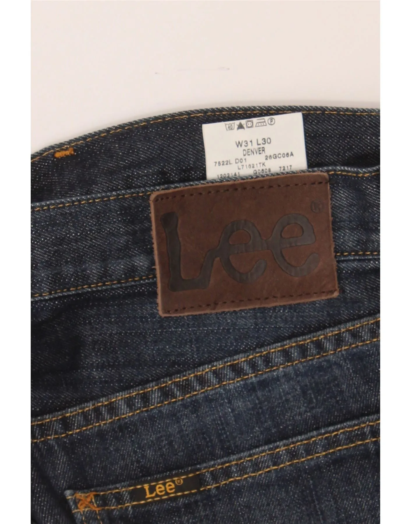 LEE Womens Denver Bootcut Jeans W31 L30 Navy Blue Cotton