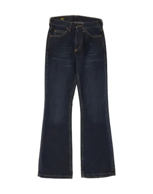 LEE Womens Denver Flared Jeans W27 L32 Navy Blue Cotton