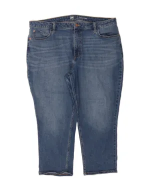 LEE Womens Riders Mid Rise Capri Jeans US 20 3XL W40 L23 Blue Cotton