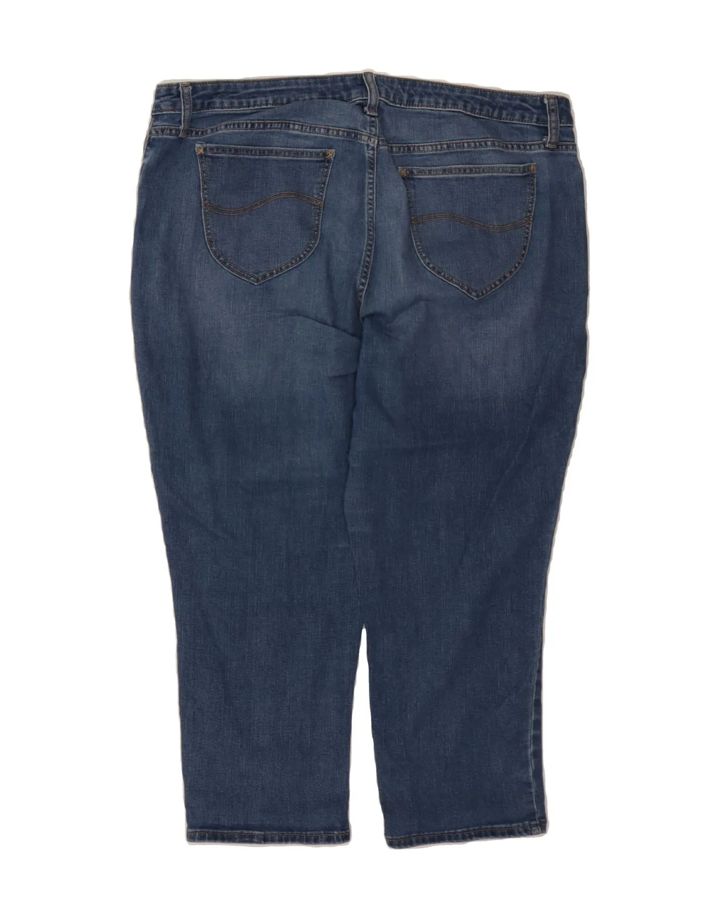LEE Womens Riders Mid Rise Capri Jeans US 20 3XL W40 L23 Blue Cotton