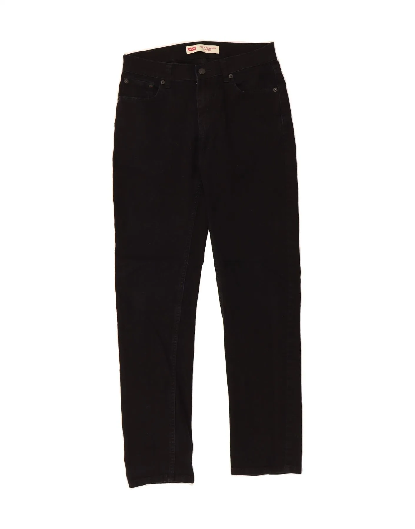 LEVI'S Boys 502 Regular Tapered Jeans 15-16 Years W28 L30 Black Cotton