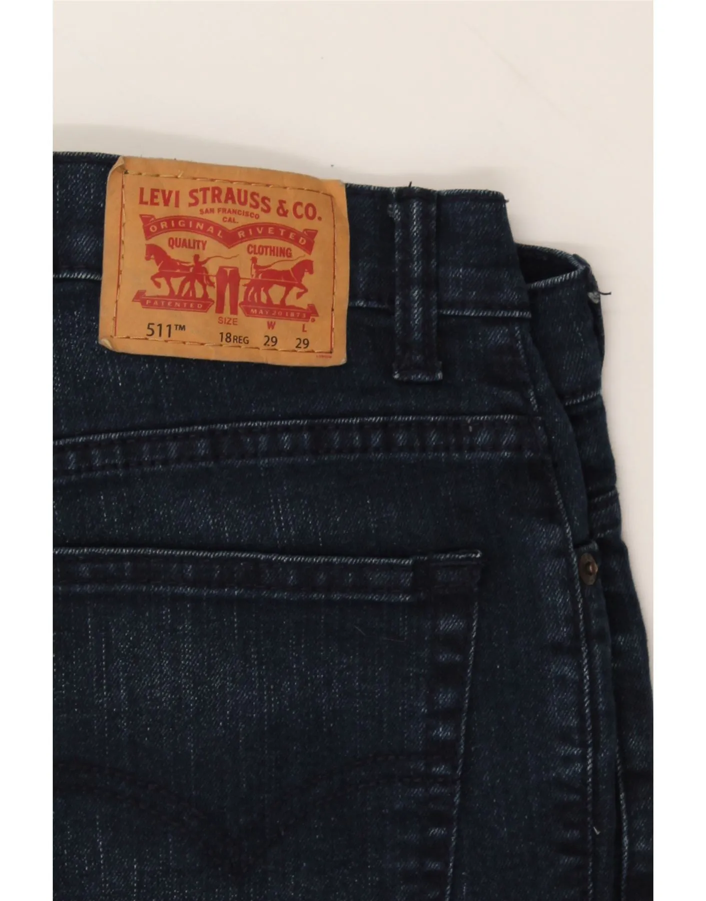 LEVI'S Girls 511 Slim Jeans 15-16 Years W29 L29 Navy Blue Cotton