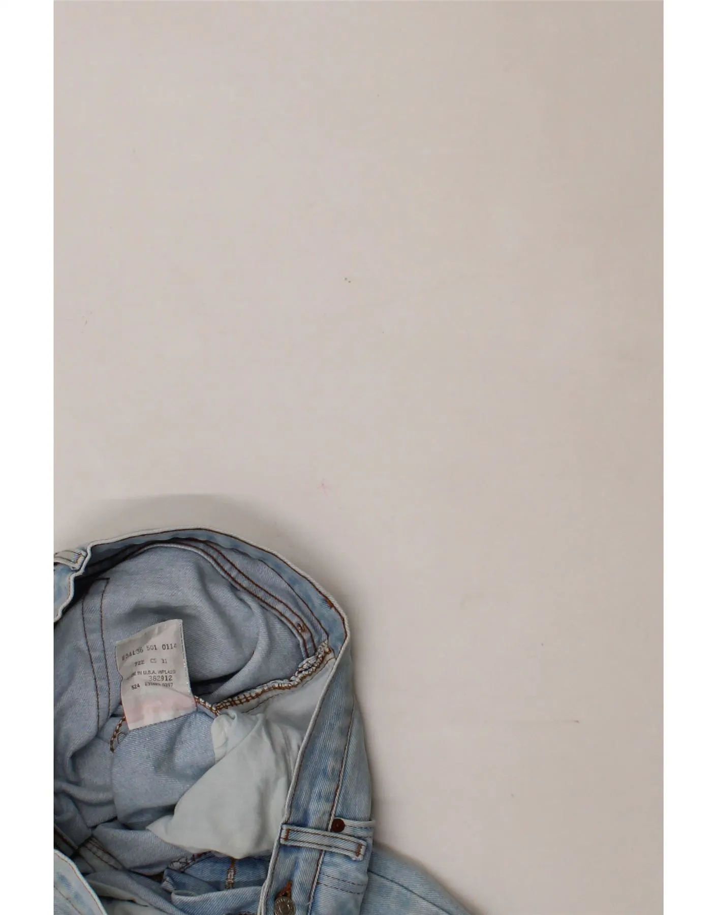 LEVI'S Mens 501 Straight Jeans W34 L36 Blue Cotton