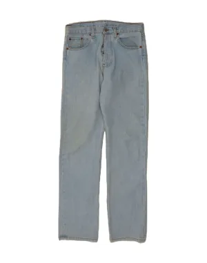 LEVI'S Mens 501 Straight Jeans W34 L36 Blue Cotton