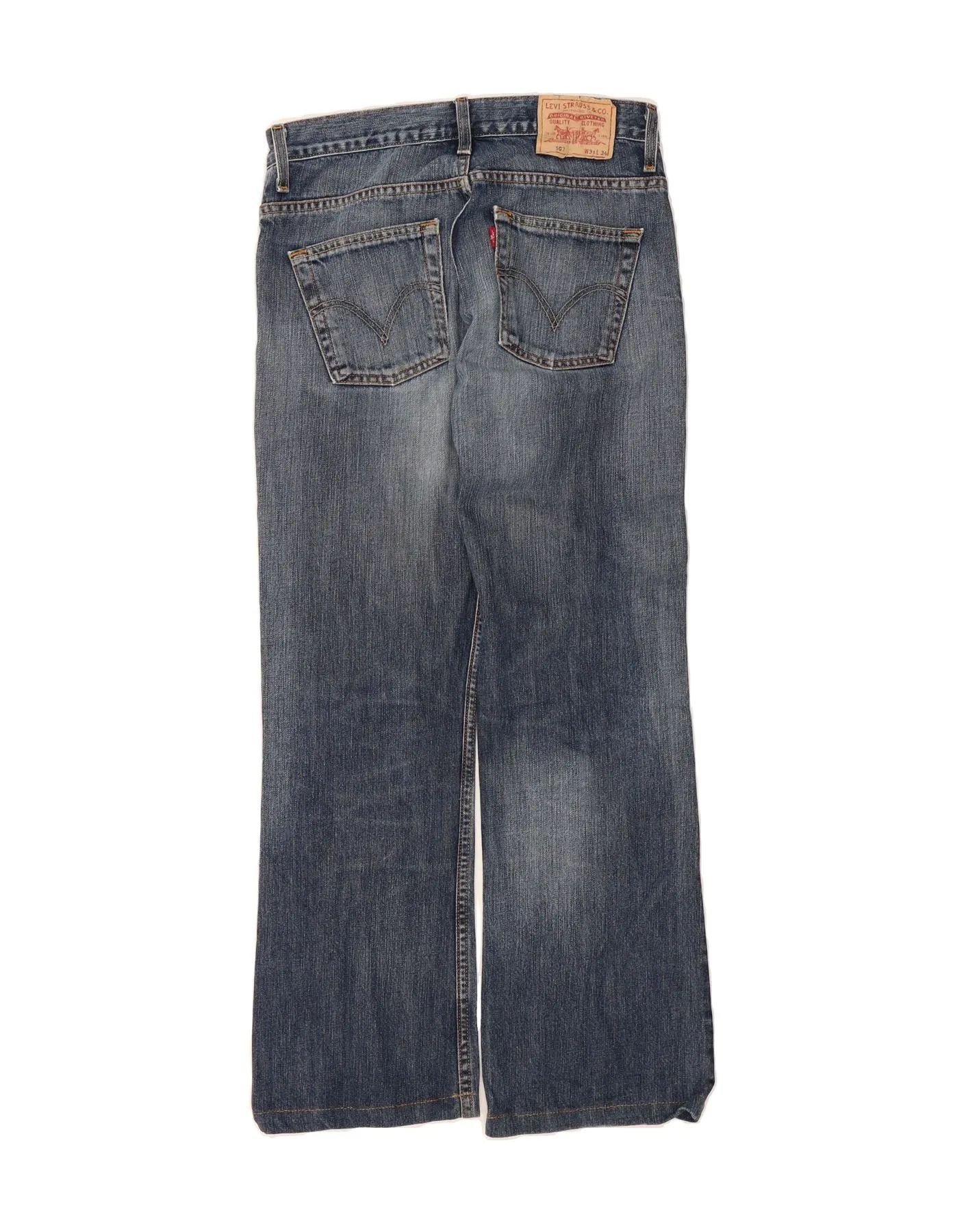 LEVI'S Mens 507 Bootcut Jeans W31 L28 Blue Cotton