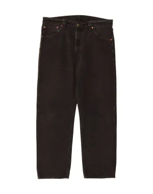 LEVI'S Mens 521 Tapered Jeans W36 L30 Black Cotton