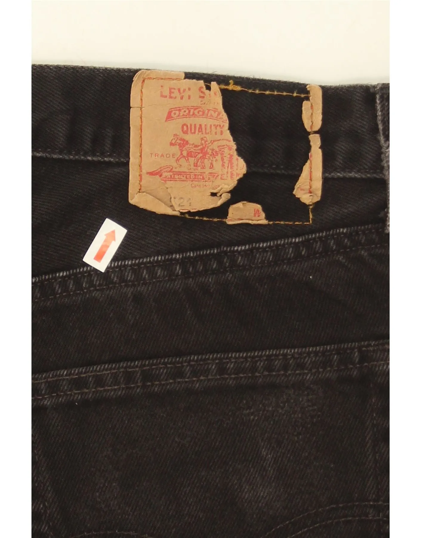 LEVI'S Mens 521 Tapered Jeans W36 L30 Black Cotton