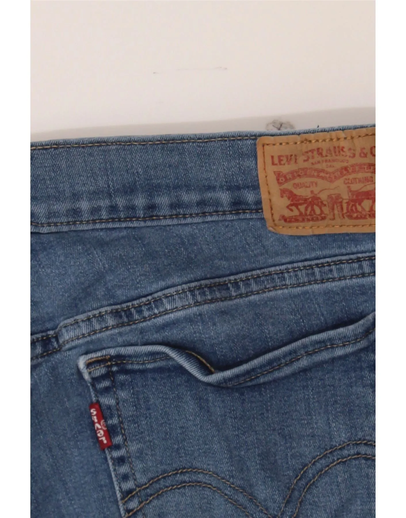 LEVI'S Womens Capri Jeans W32 L21 Blue Cotton
