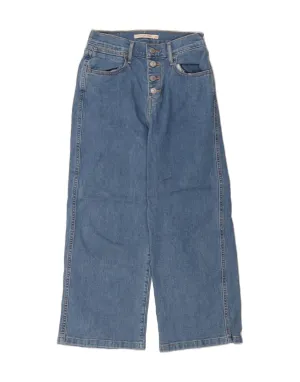 LEVI'S Womens Mile High Wide Leg Cropped Jeans W26 L25 Blue Cotton