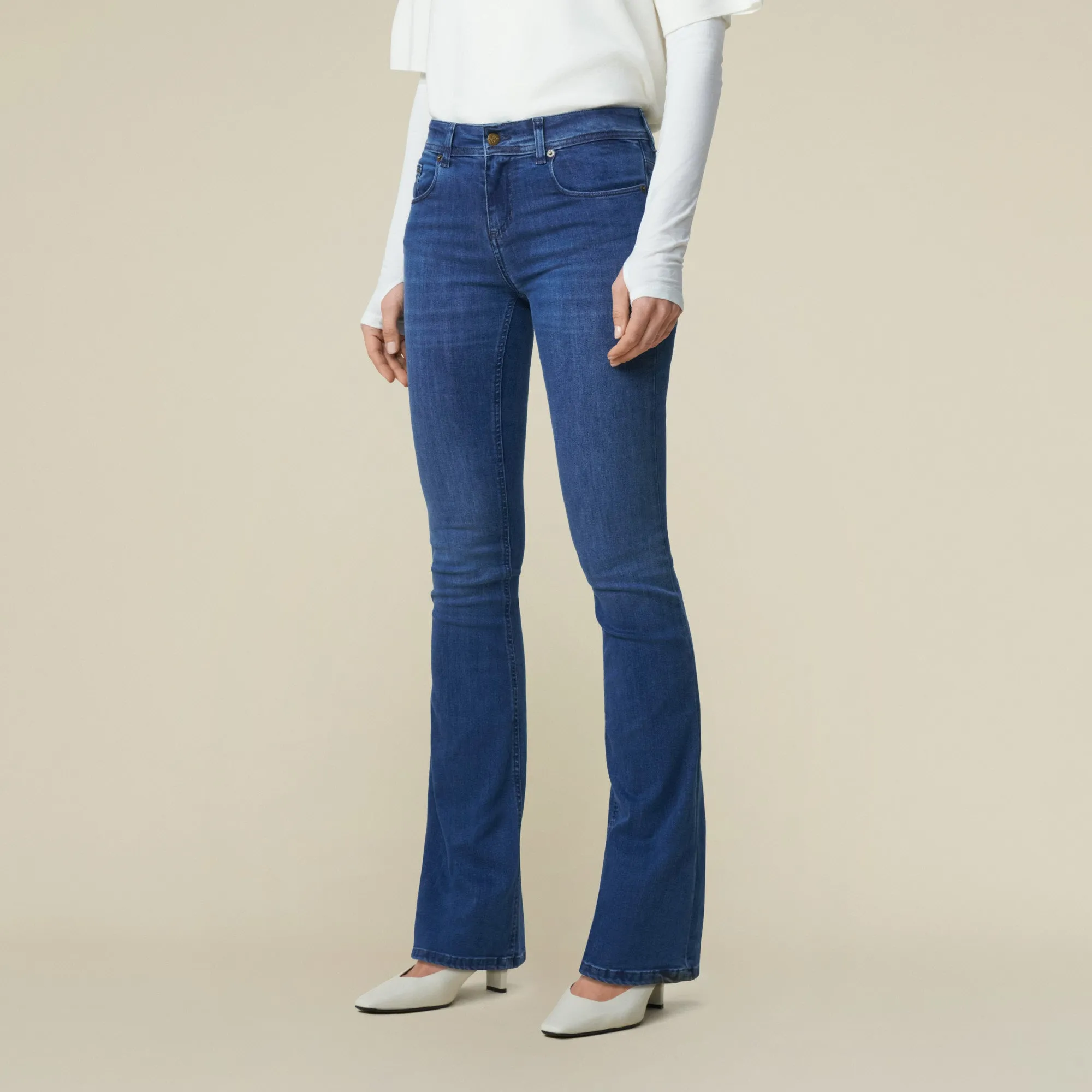 Melrose Leia Teal - Mid Rise Flare