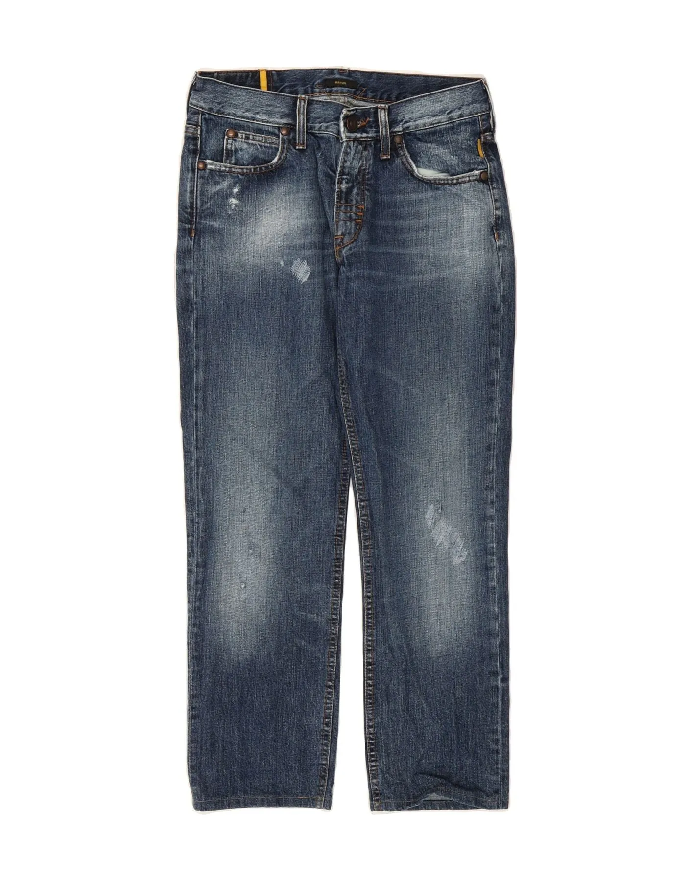 MELTIN' POT Mens Straight Jeans W30 L26 Blue Cotton