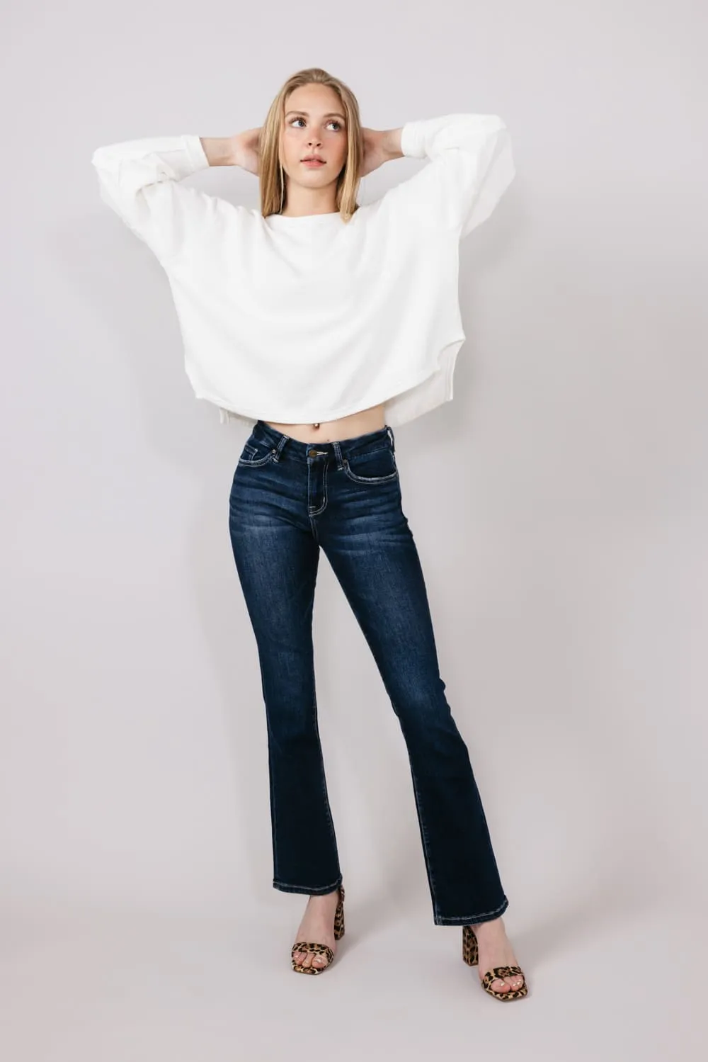 Mica Mid Rise Bootcut Jeans for Women | MDP-B511