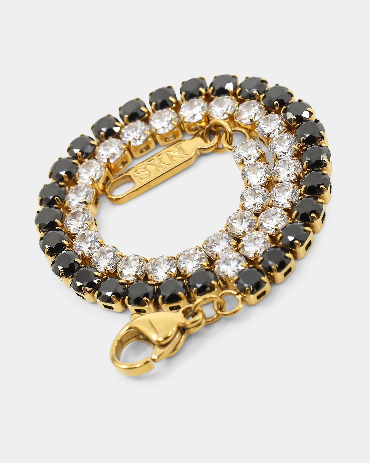 NXS 3mm Tennis Gradient Bracelet Black/White