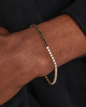 NXS 3mm Tennis Gradient Bracelet Black/White