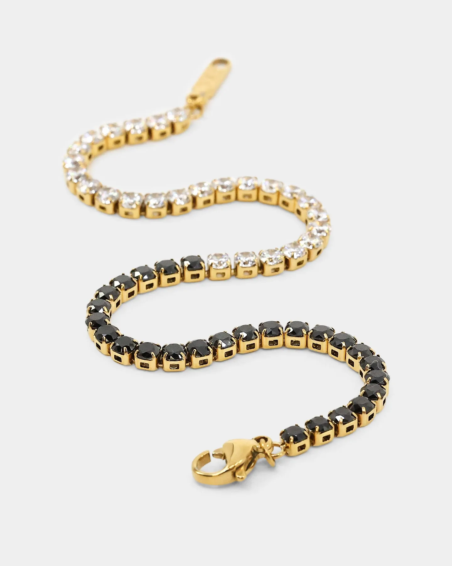 NXS 3mm Tennis Gradient Bracelet Black/White