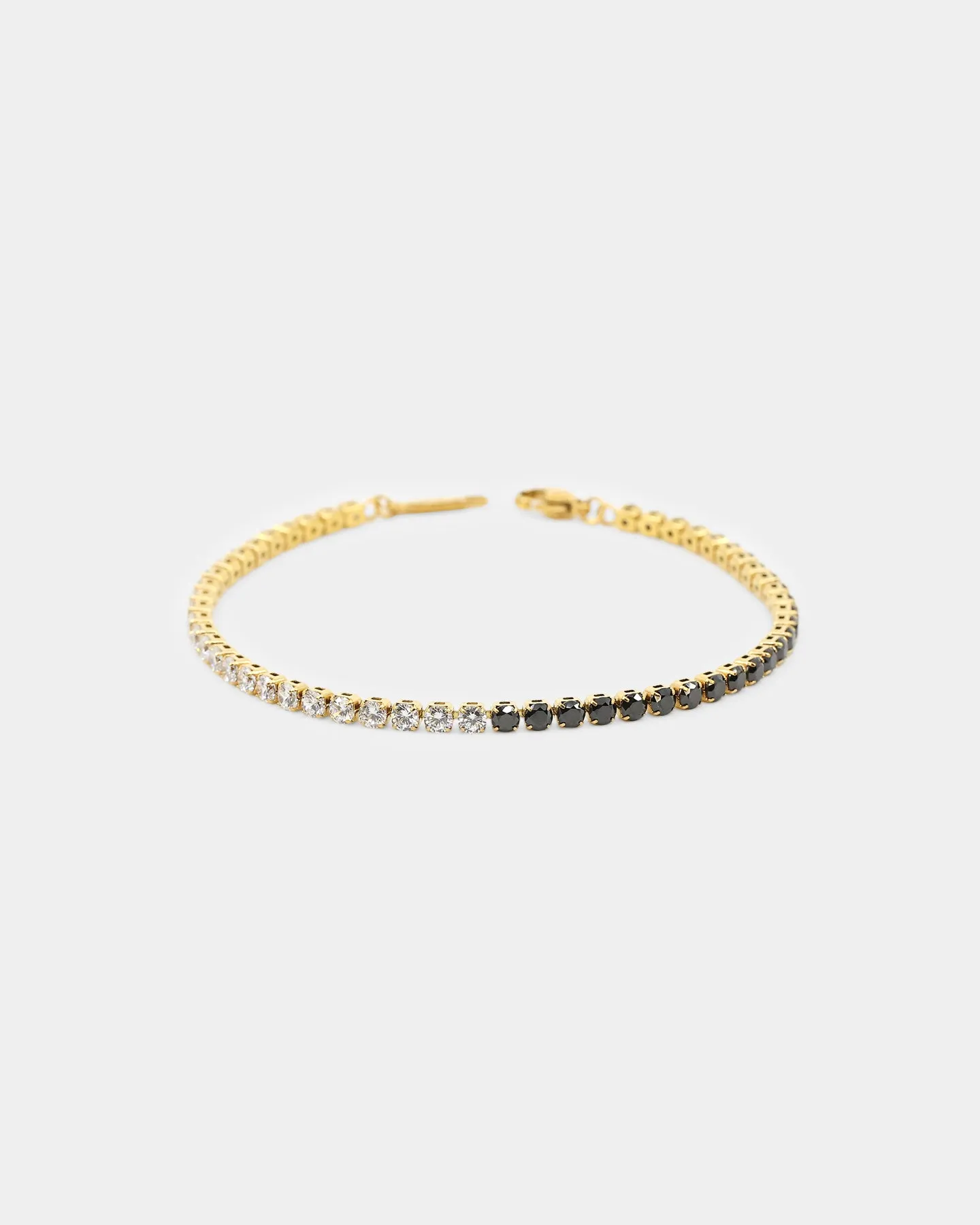 NXS 3mm Tennis Gradient Bracelet Black/White