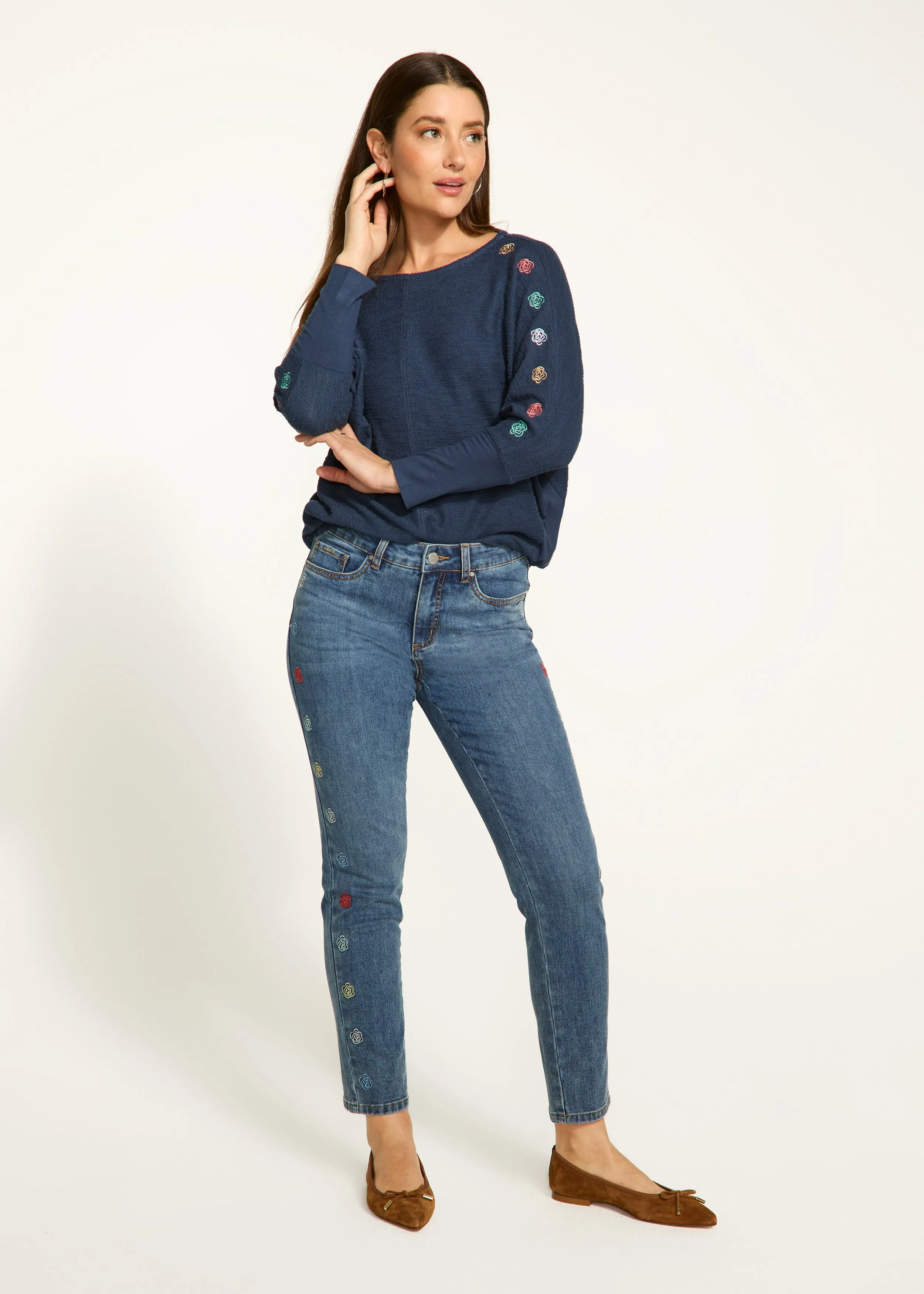 Olivia Pencil Ankle Denim, Medium Wash