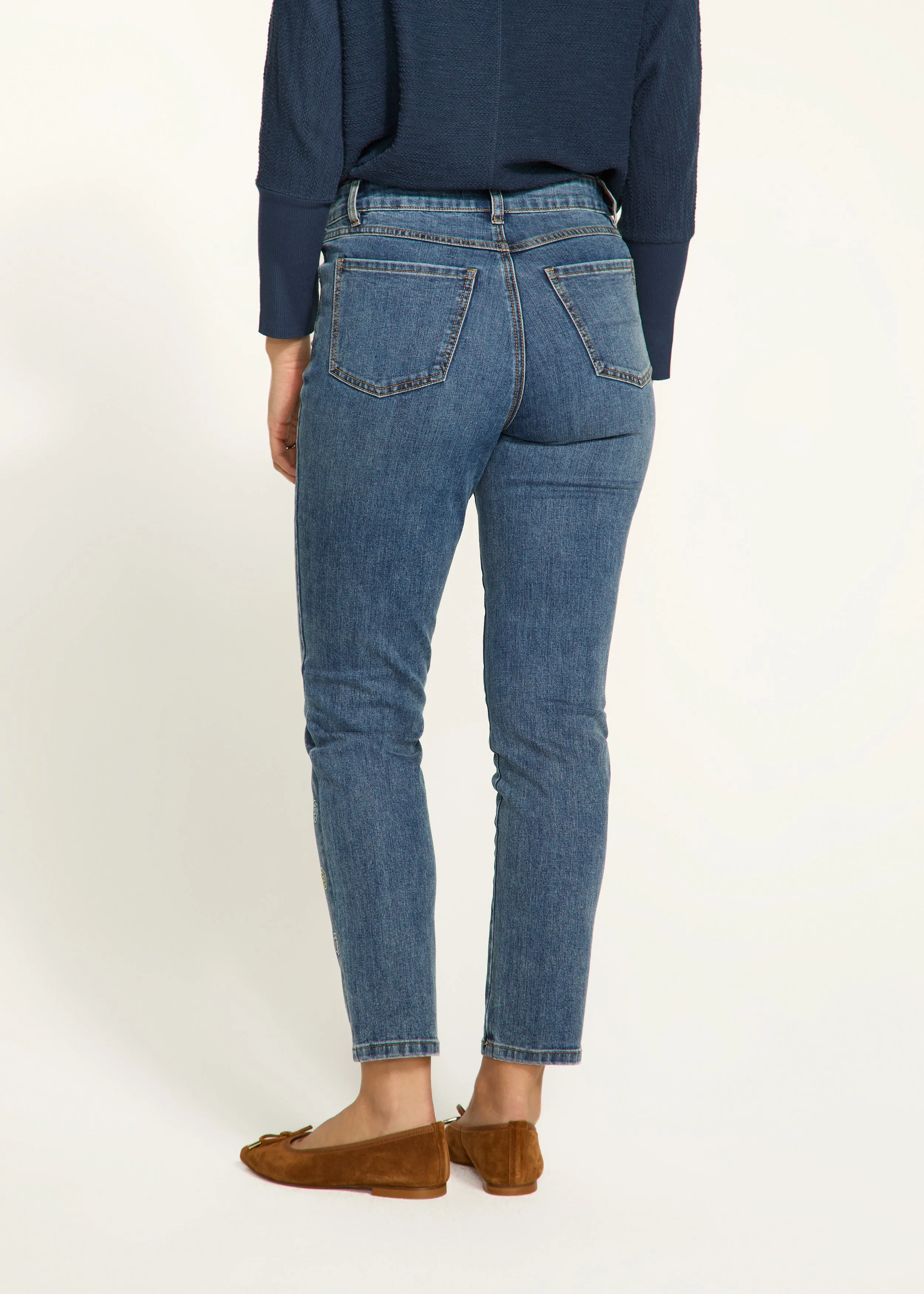 Olivia Pencil Ankle Denim, Medium Wash