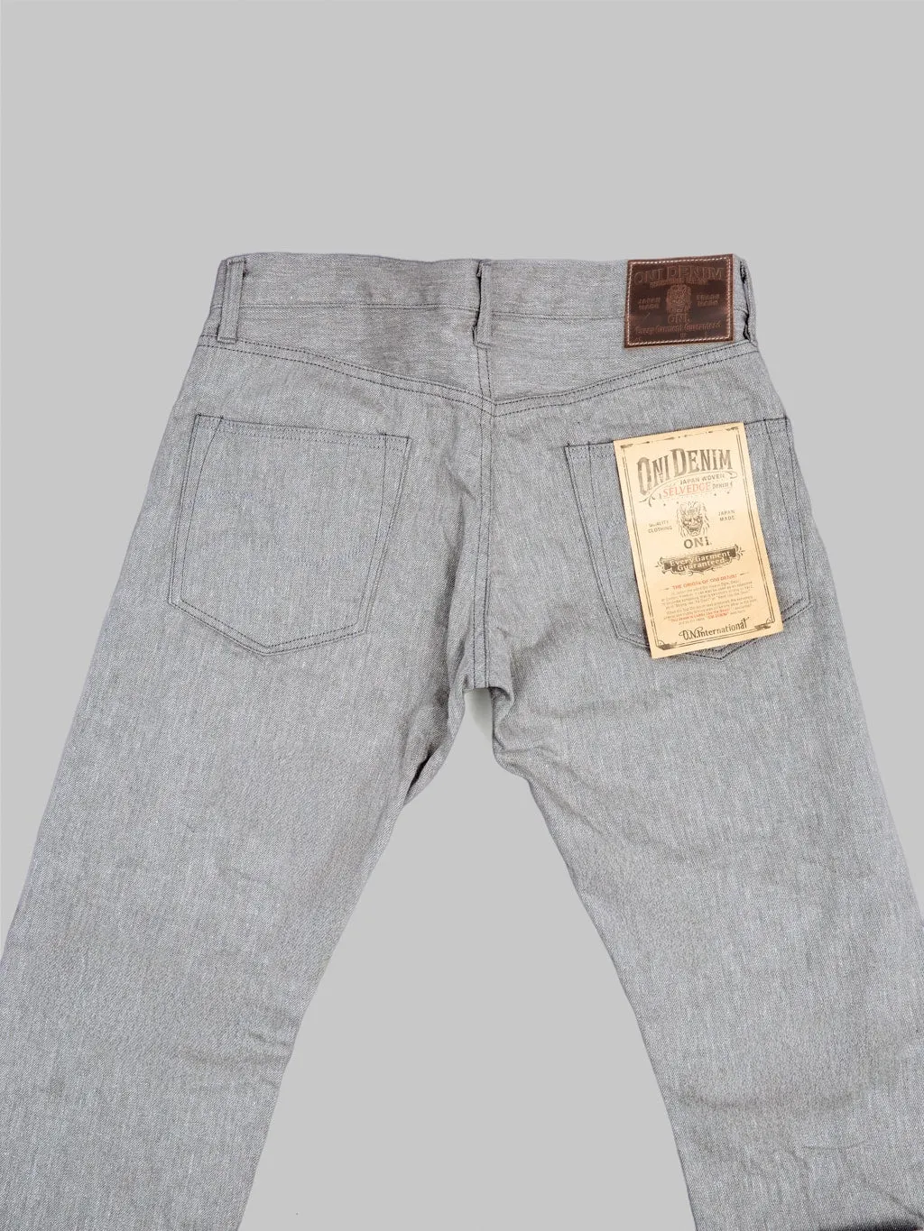 ONI Denim 622-MOKU 11ozMixed Grey Denim Relaxed Tapered Jeans