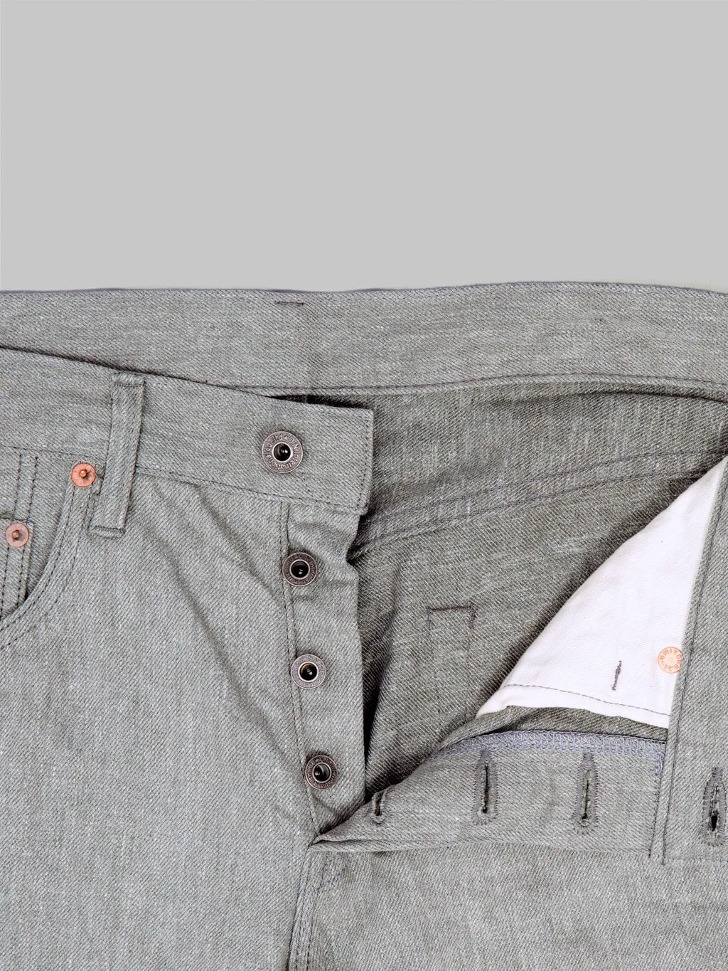 ONI Denim 622-MOKU 11ozMixed Grey Denim Relaxed Tapered Jeans