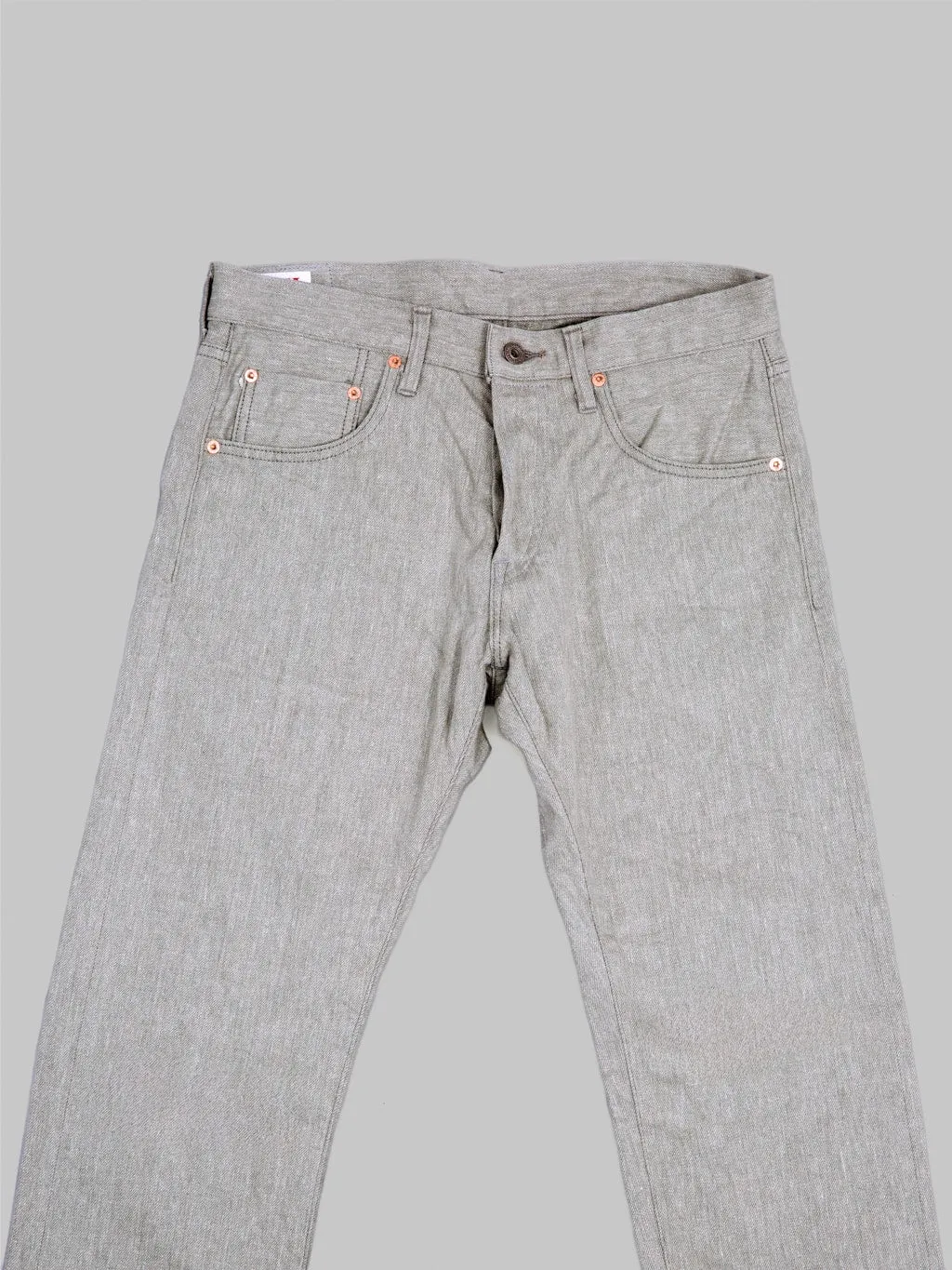 ONI Denim 622-MOKU 11ozMixed Grey Denim Relaxed Tapered Jeans