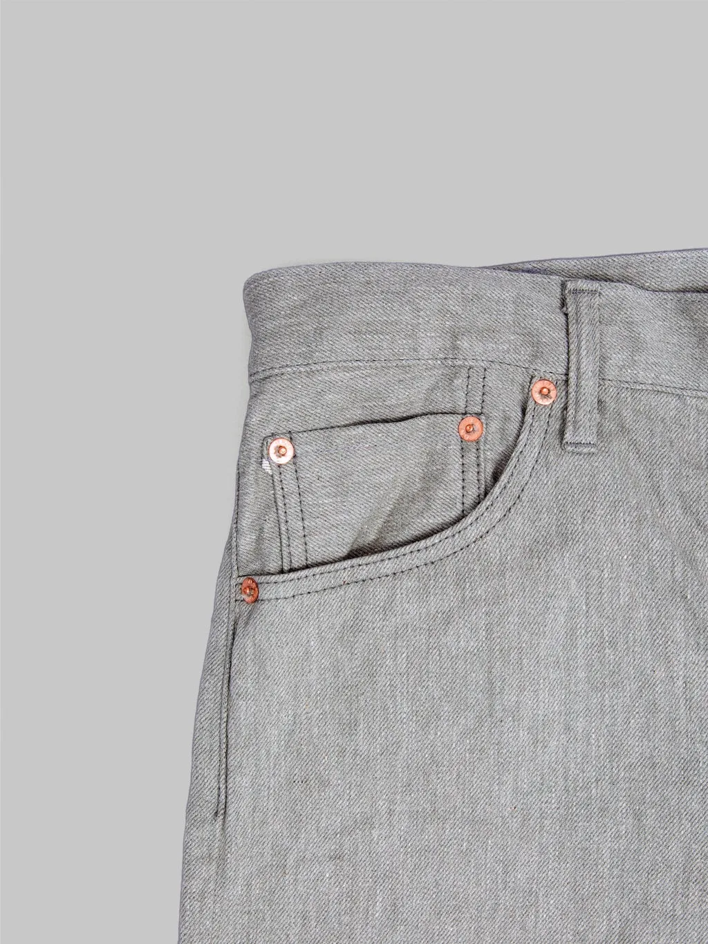 ONI Denim 622-MOKU 11ozMixed Grey Denim Relaxed Tapered Jeans