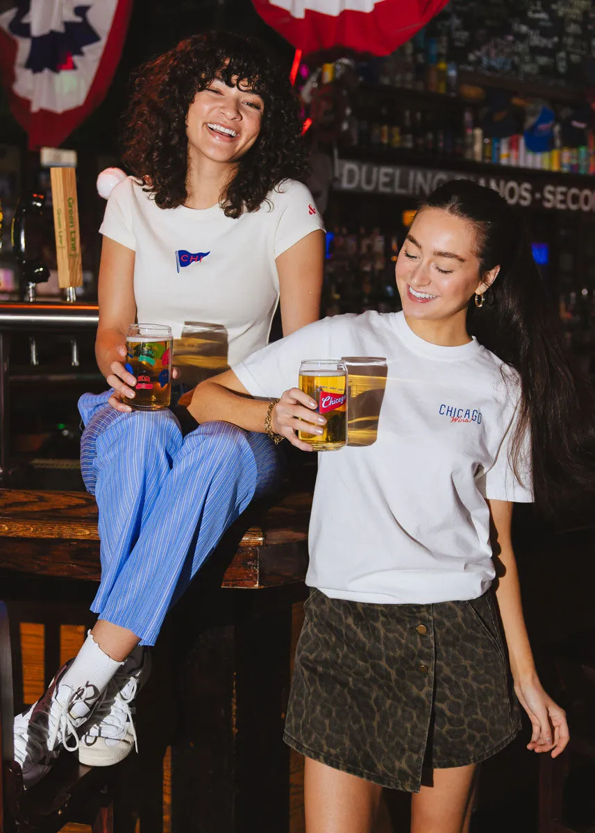 Pennant Icon Baby Tee - Ivory