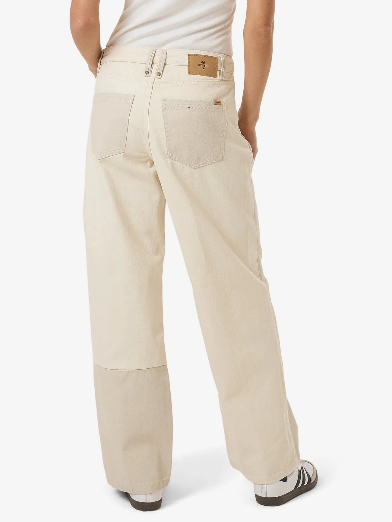 Pieces Billie Low Rise Baggy Jean - Alabaster