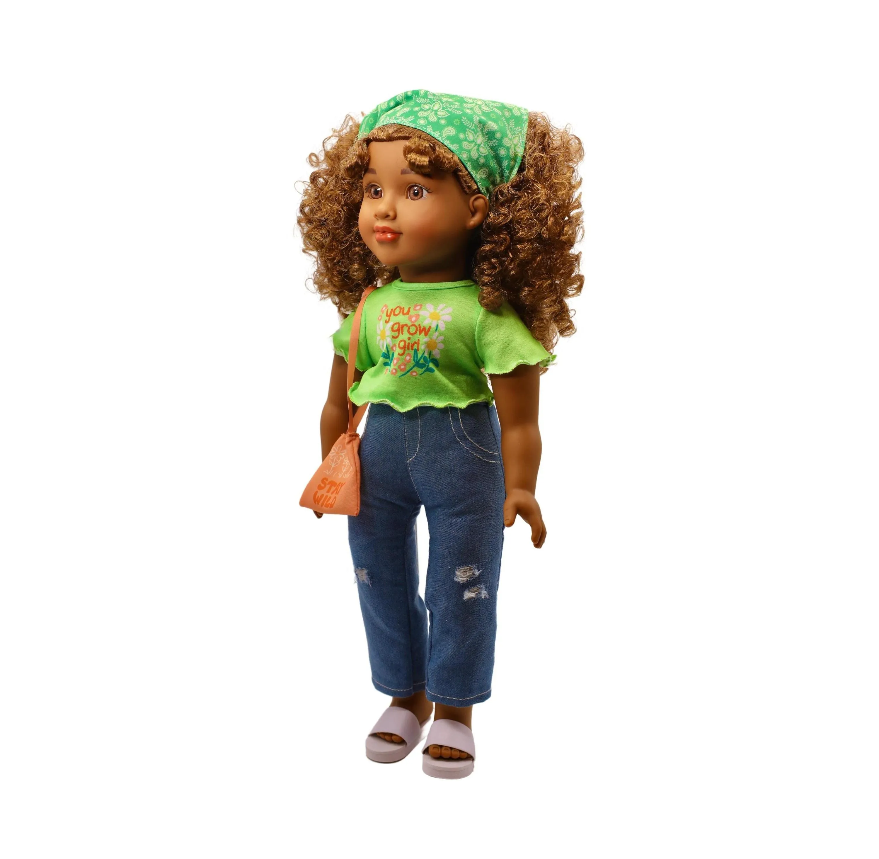 Positively Perfect Dolls 18" Willow Doll with Brown Hair and Golden Highlights