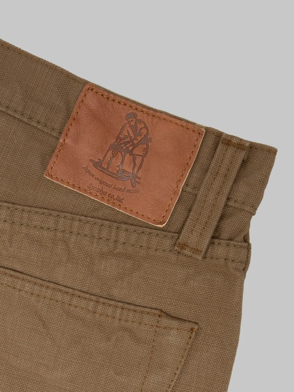 Pure Blue Japan 1175-KH 13.5oz Duck Canvas Relaxed Tapered Pants Khaki
