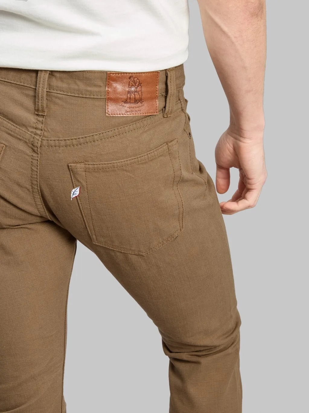 Pure Blue Japan 1175-KH 13.5oz Duck Canvas Relaxed Tapered Pants Khaki