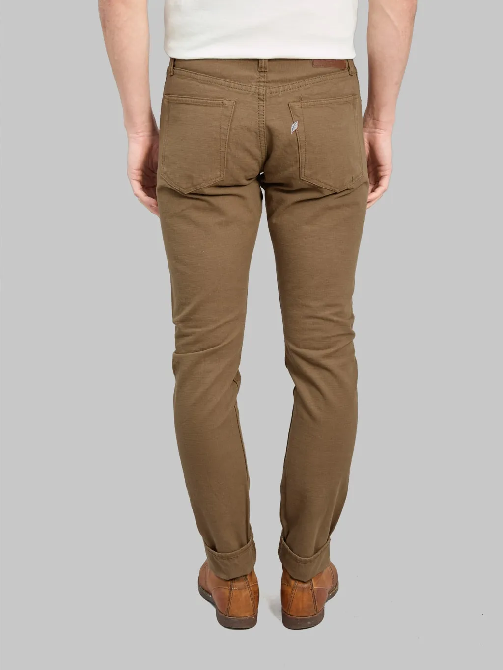 Pure Blue Japan 1175-KH 13.5oz Duck Canvas Relaxed Tapered Pants Khaki