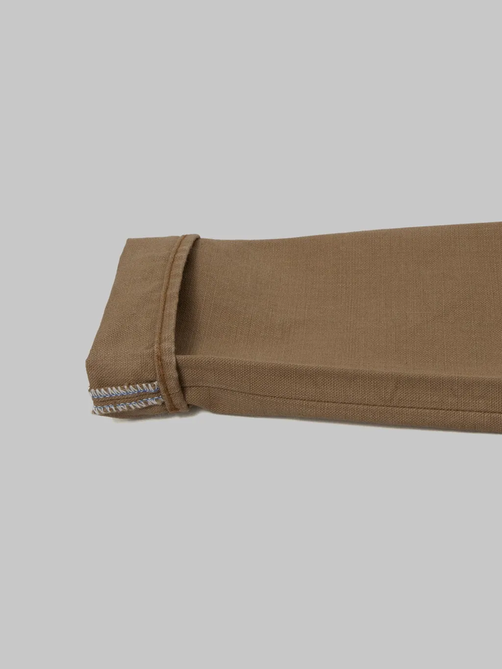 Pure Blue Japan 1175-KH 13.5oz Duck Canvas Relaxed Tapered Pants Khaki