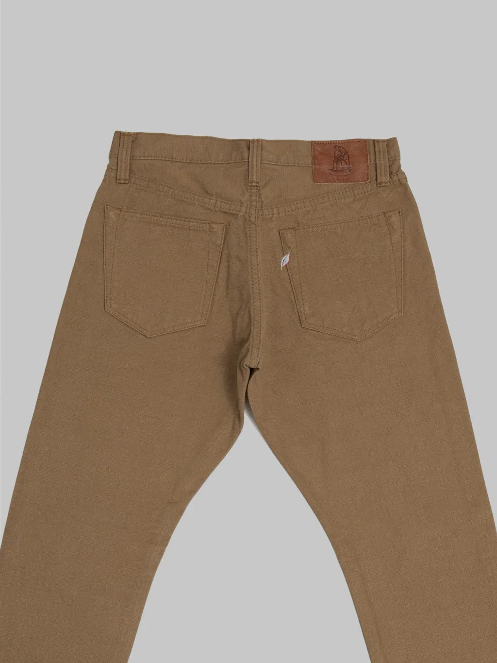 Pure Blue Japan 1175-KH 13.5oz Duck Canvas Relaxed Tapered Pants Khaki