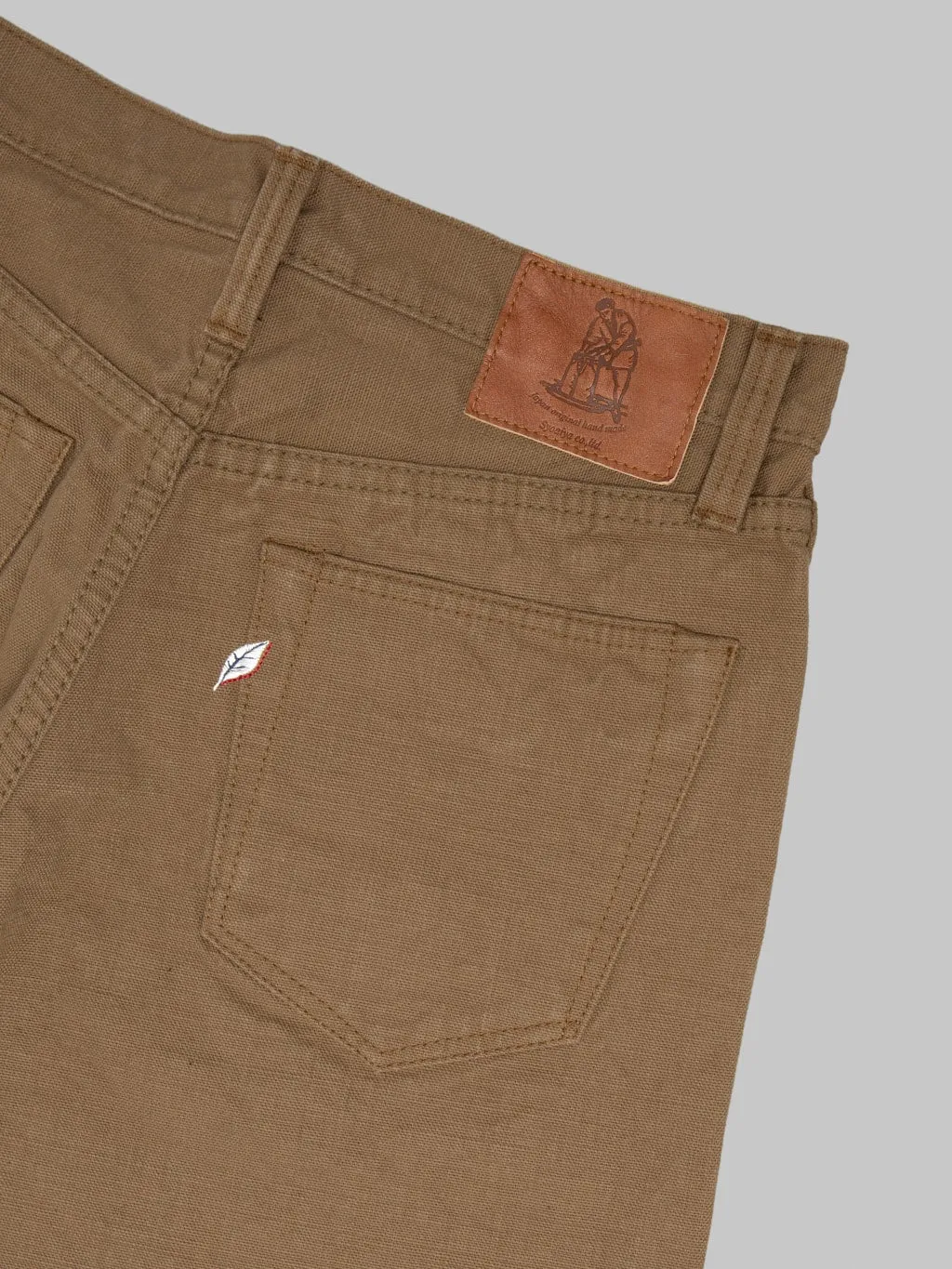 Pure Blue Japan 1175-KH 13.5oz Duck Canvas Relaxed Tapered Pants Khaki