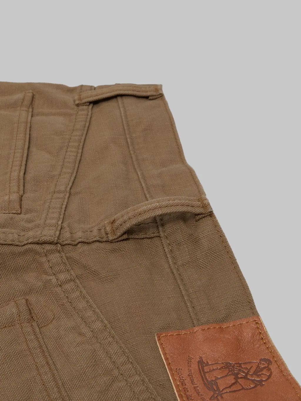 Pure Blue Japan 1175-KH 13.5oz Duck Canvas Relaxed Tapered Pants Khaki