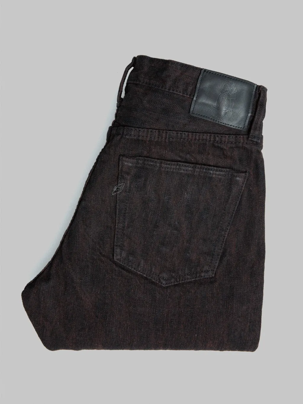 Pure Blue Japan PER-EX-019-BK 15oz Black x Persimmon Extra Slub Relaxed Tapered Jeans