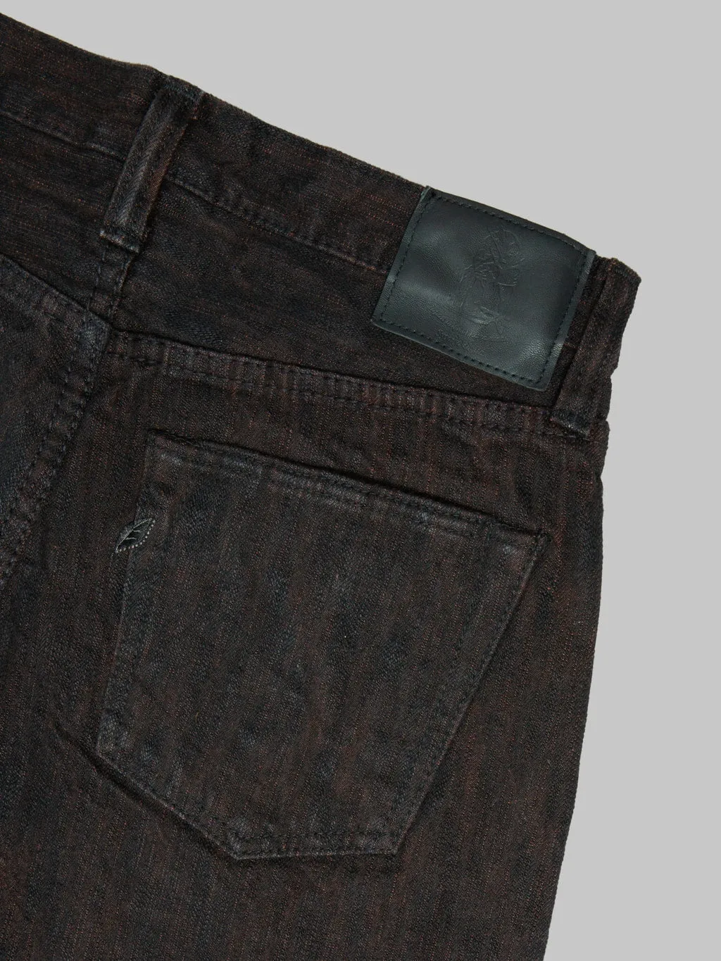 Pure Blue Japan PER-EX-019-BK 15oz Black x Persimmon Extra Slub Relaxed Tapered Jeans