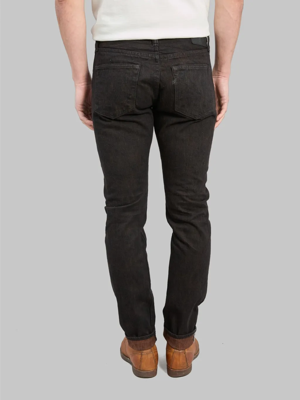 Pure Blue Japan PER-EX-019-BK 15oz Black x Persimmon Extra Slub Relaxed Tapered Jeans