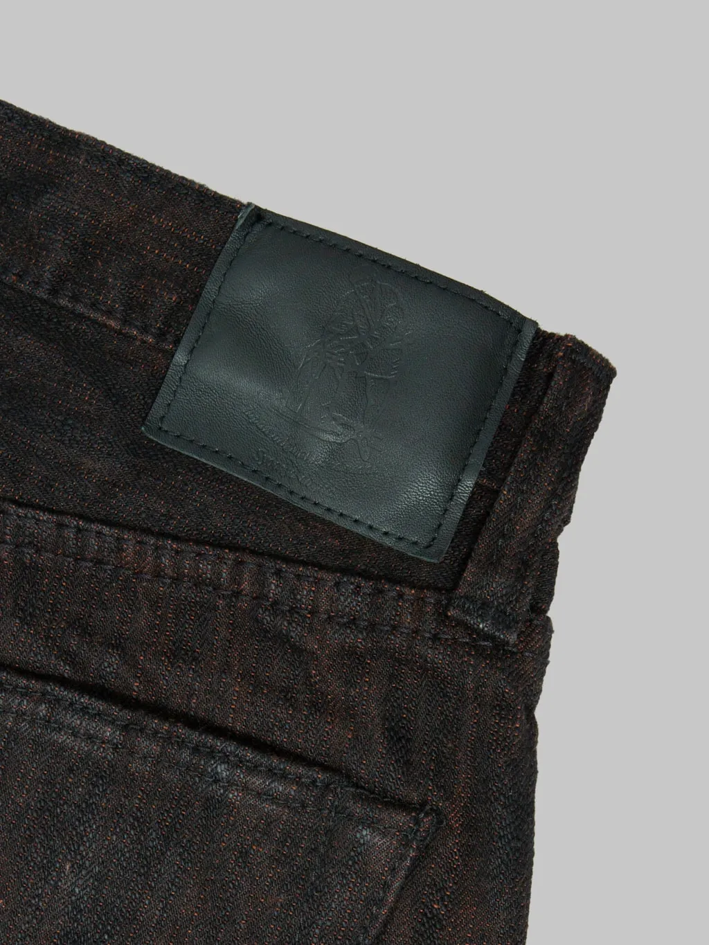 Pure Blue Japan PER-EX-019-BK 15oz Black x Persimmon Extra Slub Relaxed Tapered Jeans