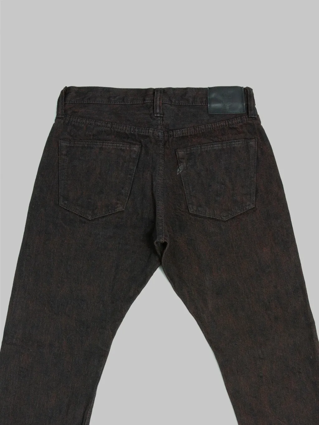 Pure Blue Japan PER-EX-019-BK 15oz Black x Persimmon Extra Slub Relaxed Tapered Jeans