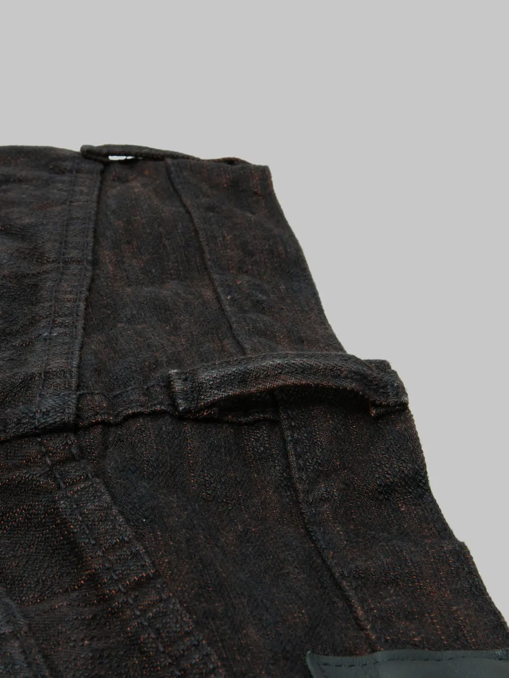 Pure Blue Japan PER-EX-019-BK 15oz Black x Persimmon Extra Slub Relaxed Tapered Jeans