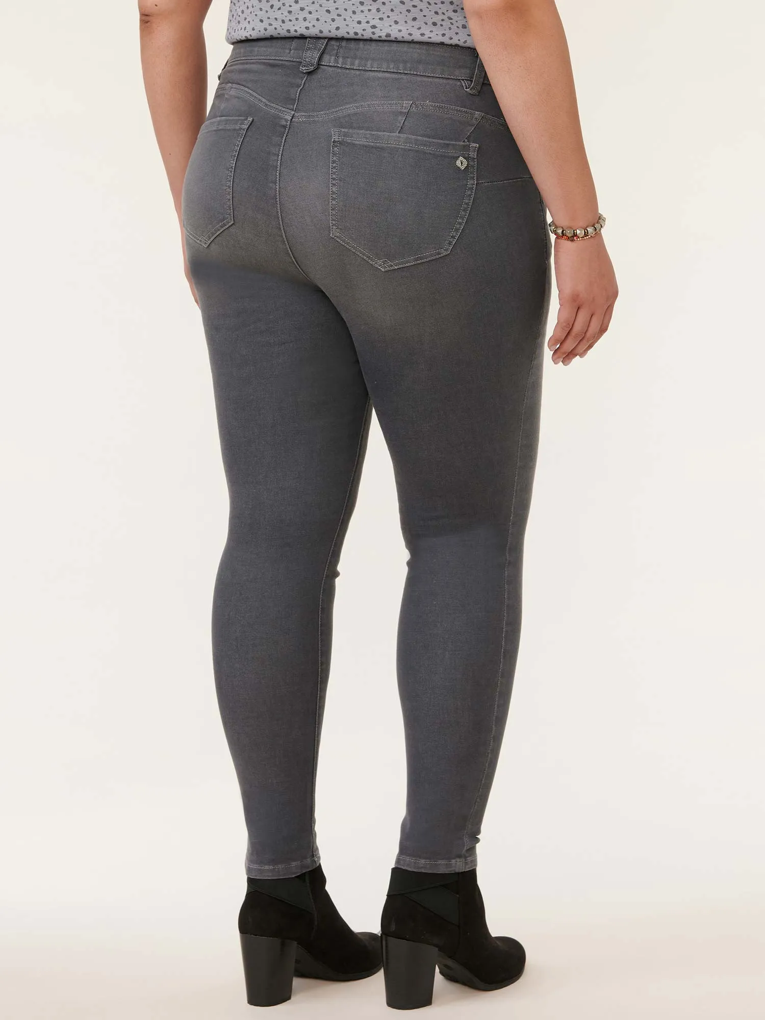 "Ab"solution® Grey Denim Booty Lift Plus Jeggings