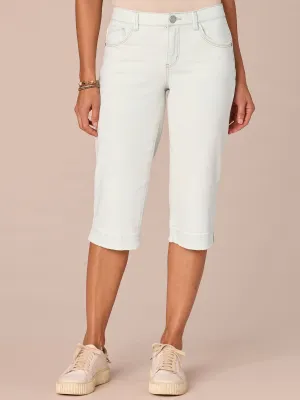 "Ab"solution Mid-Rise Skimmer Capri Jeans with Slit Hem