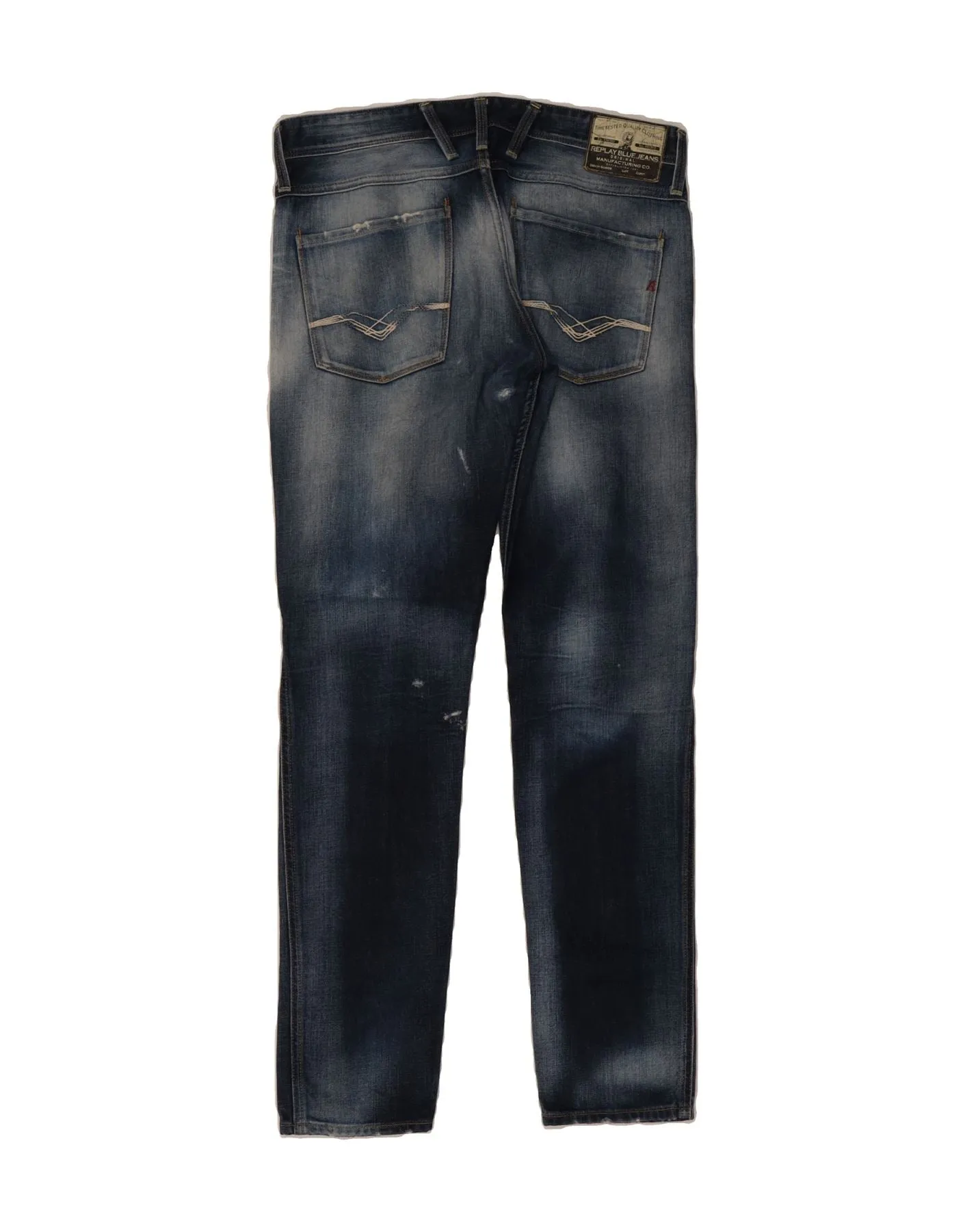REPLAY Mens Slim Jeans W36 L32 Navy Blue