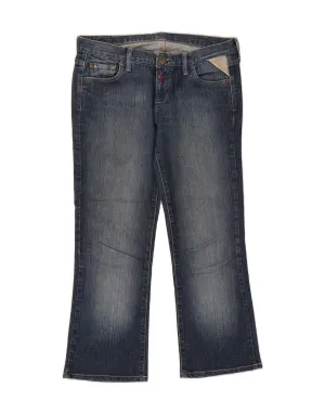 REPLAY Womens Crop Bootcut Jeans W29 L24 Blue Cotton